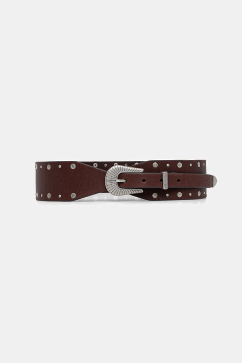 Hoss Intropia curea de piele culoarea maro, 5022314