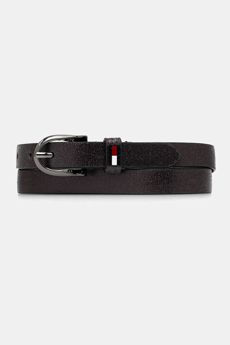 Tommy Jeans pasek skórzany damski kolor czarny AW0AW17917