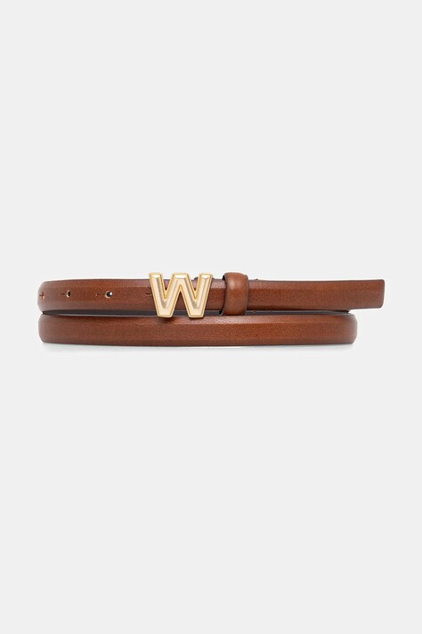 Weekend Max Mara curea de piele PALUDE culoarea maro, 2525506014600