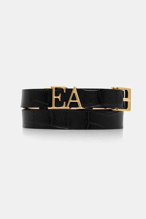 Emporio Armani pasek skórzany damski kolor czarny EW002025 AF17666