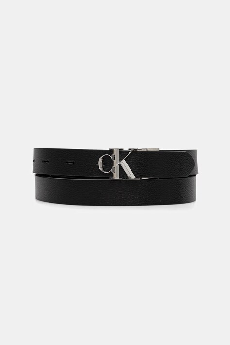 Calvin Klein pasek dwustronny damski kolor czarny LV04F7044G
