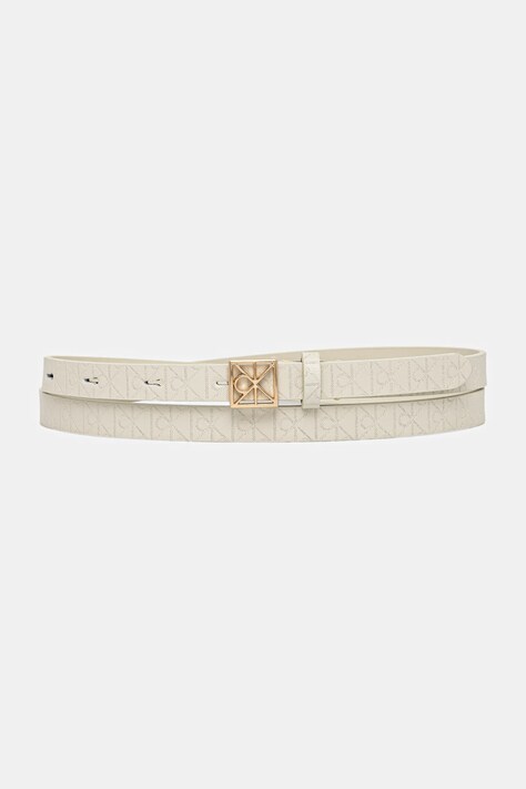 Calvin Klein pasek skórzany damski kolor biały LV04F7048G