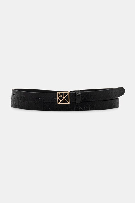 Calvin Klein pasek skórzany damski kolor czarny LV04F7048G