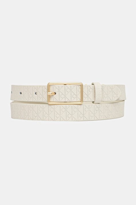 Calvin Klein pasek skórzany damski kolor beżowy LV04F7049G