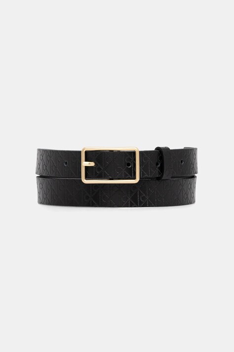 Calvin Klein pasek skórzany damski kolor czarny LV04F7049G