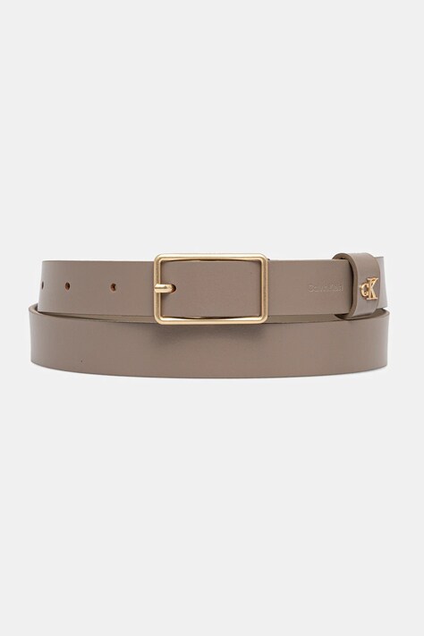 Calvin Klein pasek skórzany damski kolor beżowy LV04F7050G