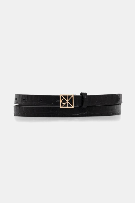 Calvin Klein pasek skórzany damski kolor czarny LV04F7053G