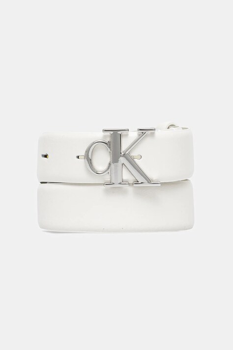 Calvin Klein pasek skórzany damski kolor beżowy LV04F7054G
