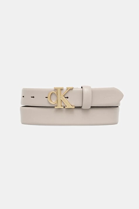 Calvin Klein curea de piele culoarea alb, LV04F7054G