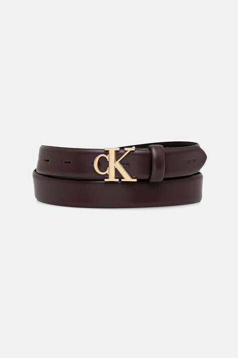 Calvin Klein pasek skórzany damski kolor brązowy LV04F7054G