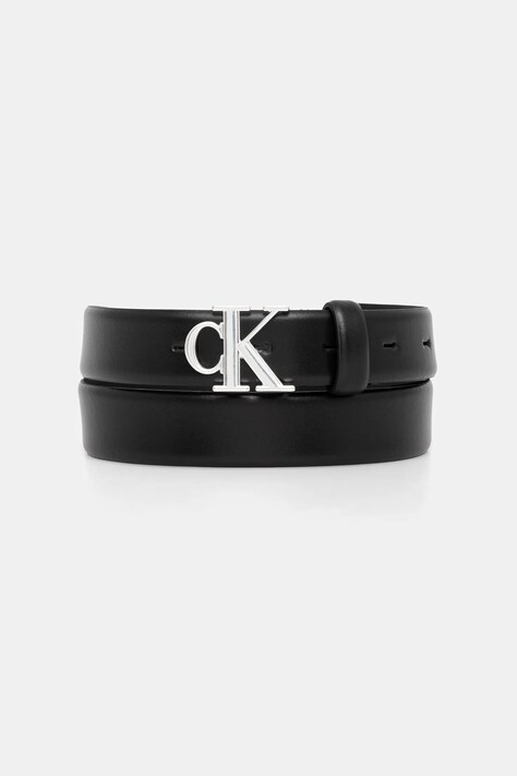 Calvin Klein pasek skórzany damski kolor czarny LV04F7054G