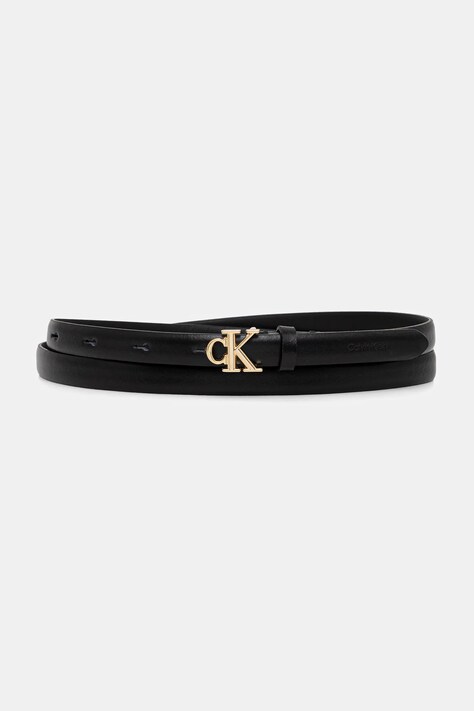 Calvin Klein pasek skórzany damski kolor czarny LV04F7055G