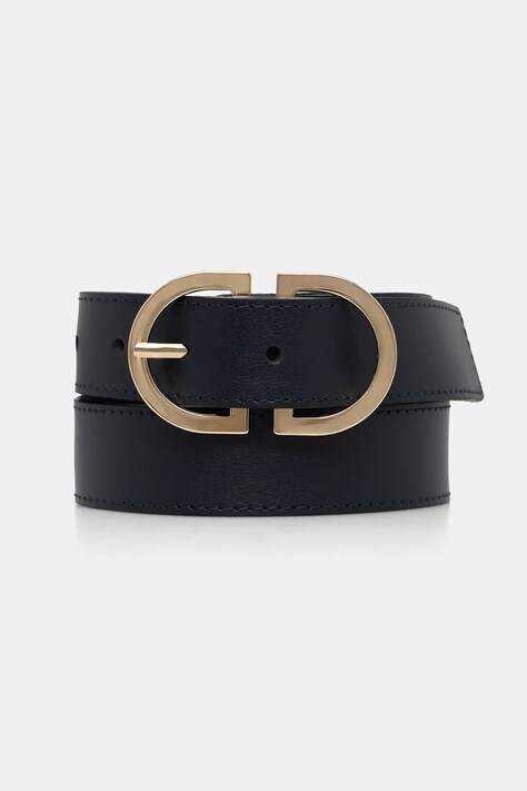 Tommy Hilfiger pasek skórzany damski kolor granatowy AW0AW17972