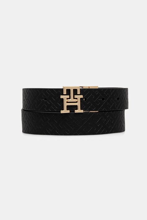 Tommy Hilfiger curea de piele cu două fețe culoarea negru, AW0AW18019