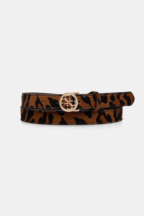 Guess pasek skórzany DOMITILLA damski kolor brązowy BW9305 P5420