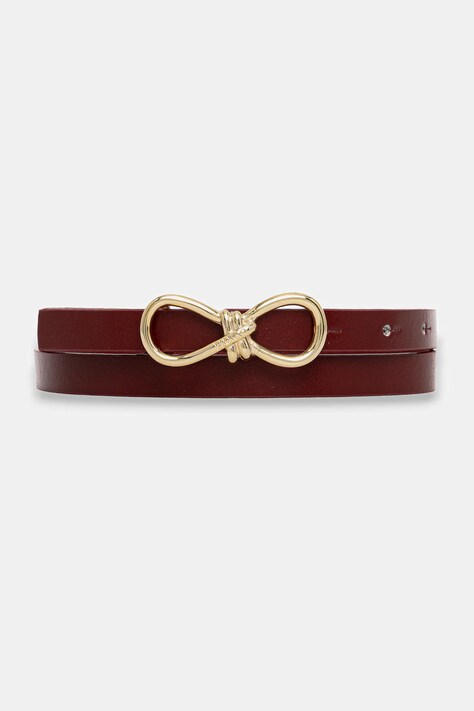 HUGO curea de piele culoarea bordo, 50554103