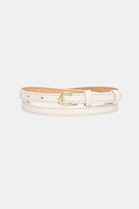 Coccinelle pasek skórzany damski kolor beżowy E3.SSL.11.23.01