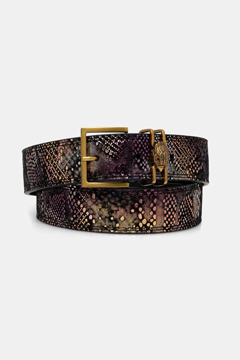 Kurt Geiger London pasek skórzany SHOREDITCH damski kolor fioletowy 3653857719