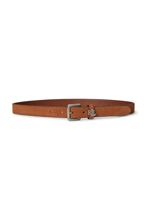 Σουέτ ζώνη Lauren Ralph Lauren γυναικεία, χρώμα: καφέ, 412978433
