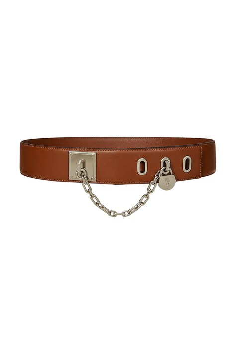Kožený pásek Lauren Ralph Lauren dámský, hnědá barva, 412982587