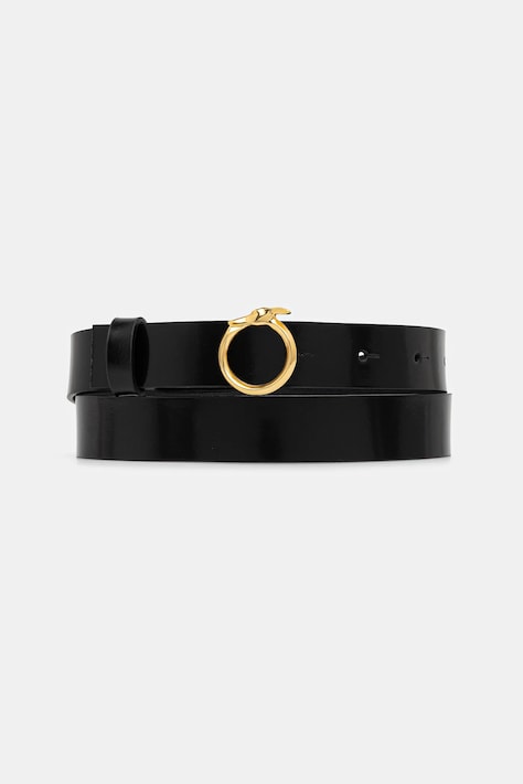 Шкіряний ремінь Trussardi колір чорний B351B000003N