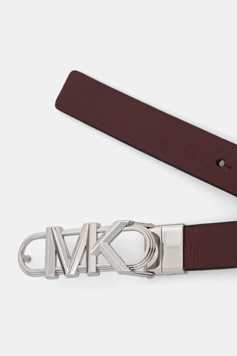 MICHAEL Michael Kors двосторонній шкіряний ремінь — AW25-PAD0AL, бордо — фото 2