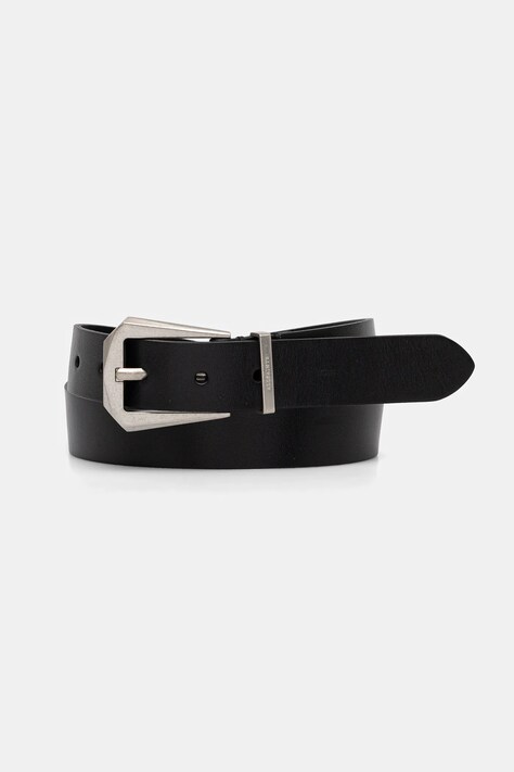 AllSaints pasek skórzany damski kolor czarny 29AS300867