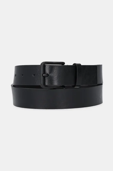 Calvin Klein pasek skórzany męski kolor czarny LV04G7032G