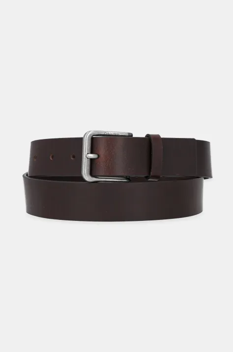 Calvin Klein pasek skórzany męski kolor brązowy LV04G7023G