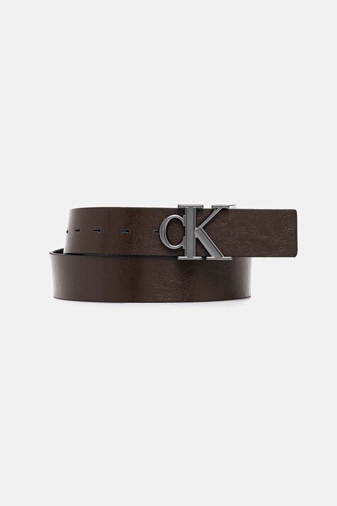 Двухсторонний кожаный ремень Calvin Klein цвет коричневый LV04G7026G