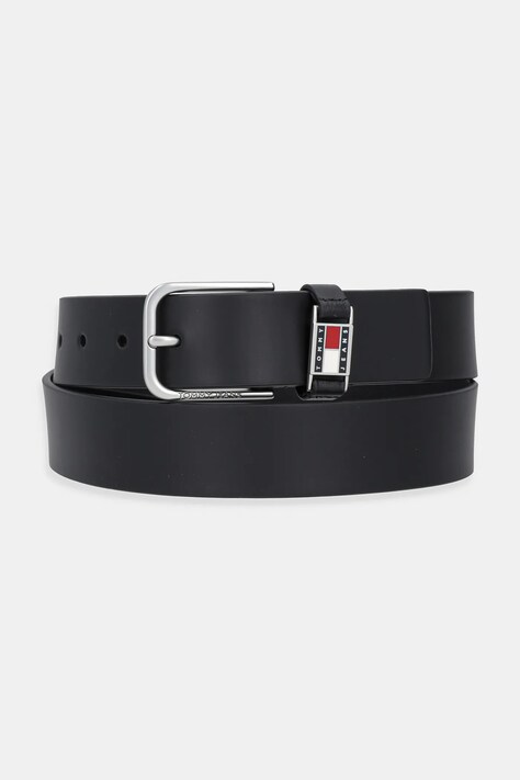 Tommy Jeans bőr öv fekete, AM0AM13414