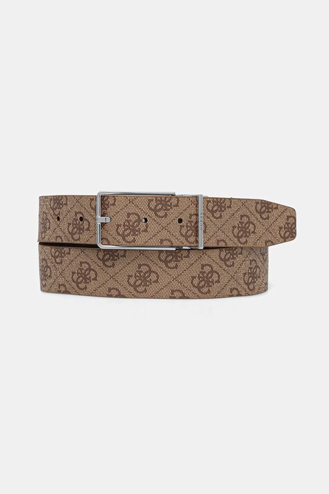 Guess pasek dwustronny MILANO męski kolor beżowy BMAGLO P5235