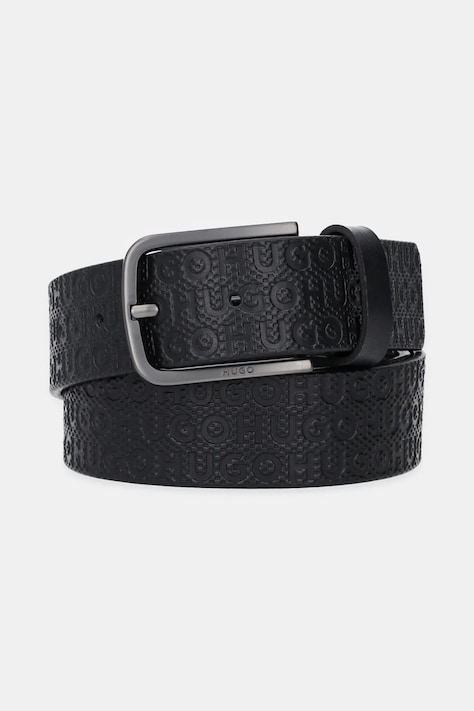 HUGO curea de piele culoarea negru, 50548364