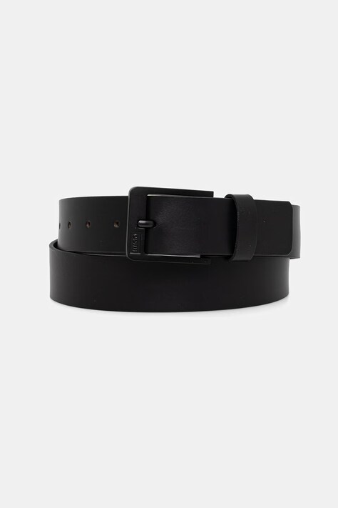 HUGO ζώνη ανδρική δερμάτινη Grover_Sz35 μαύρη 50548366