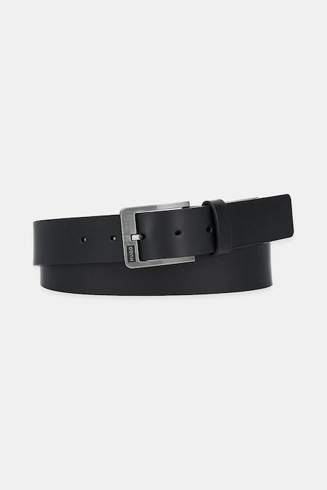HUGO curea de piele culoarea negru, 50548366
