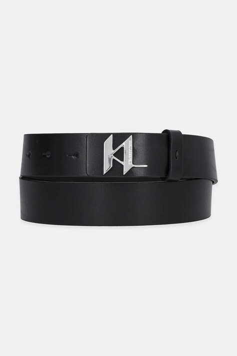 Karl Lagerfeld pasek skórzany męski kolor czarny 554436.815300