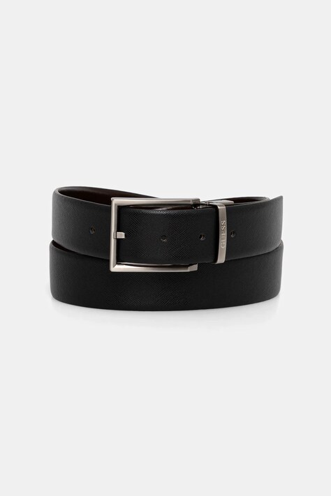 Guess pasek skórzany dwustronny męski kolor czarny BM7822 P5335