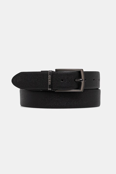 Guess pasek skórzany dwustronny męski kolor czarny BM7823 P5335