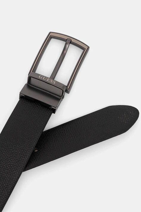 Guess pasek skórzany dwustronny męski kolor czarny BM7823 P5335
