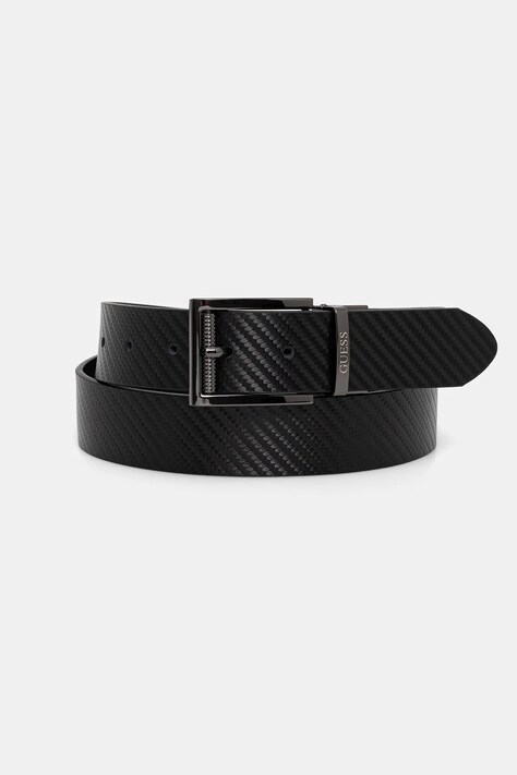 Guess pasek skórzany dwustronny męski kolor czarny BM7845 P5435