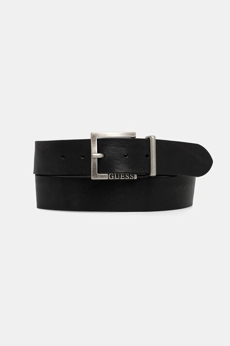 Δερμάτινη ζώνη Guess χρώμα: μαύρο, M5BZ33 L0391