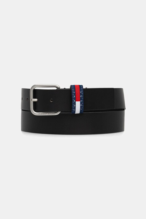 Tommy Jeans pasek skórzany męski kolor czarny AM0AM13688