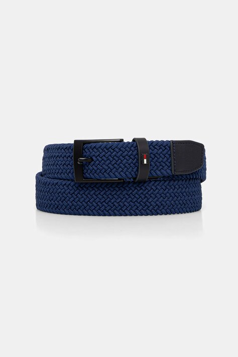 Tommy Hilfiger pletený opasok pánsky tmavomodrý AM0AM13824