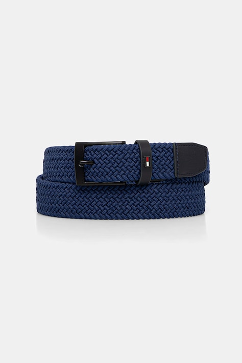 Tommy Hilfiger pletený opasok pánsky tmavomodrý AM0AM13824