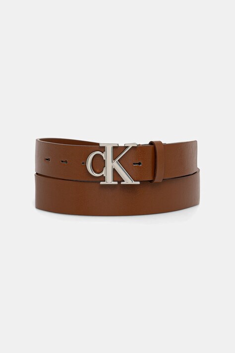 Calvin Klein pasek skórzany męski kolor brązowy LV04D7016G