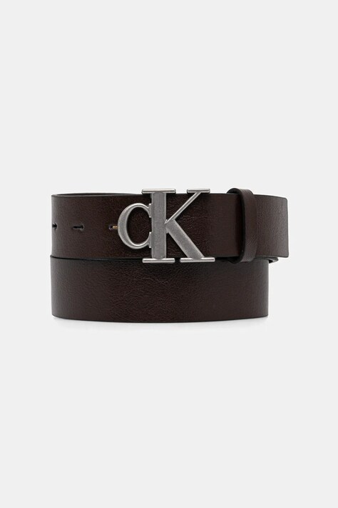 Шкіряний ремінь Calvin Klein колір коричневий LV04D7016G