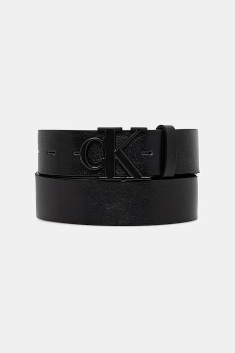 Calvin Klein curea de piele culoarea negru, LV04D7016G