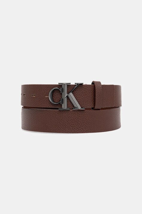 Calvin Klein curea de piele culoarea maro, LV04D7022G