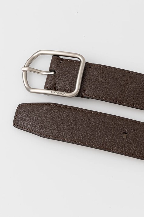 Calvin Klein pasek męski kolor brązowy LV04D7024G