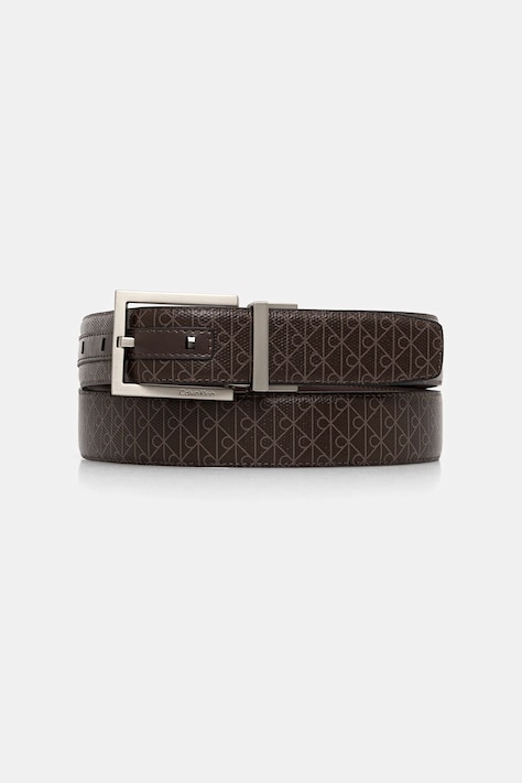 Obojstranný opasok Calvin Klein hnedá farba, LV04D7027G